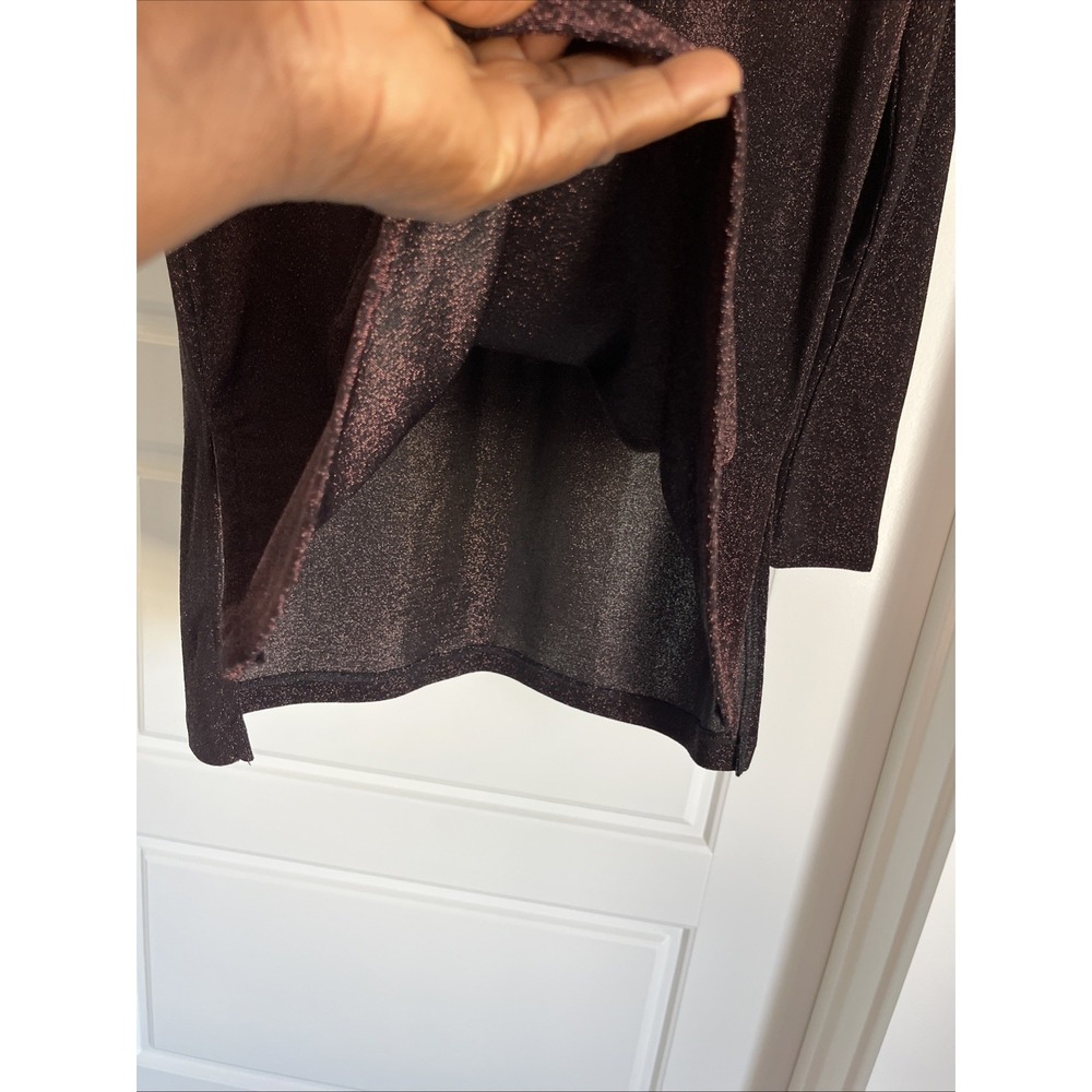 Johnny Was Jade Demi Metallic Easy Pant and Tunic Top V-neck Set  Burgundy New S - Picture 6 of 14